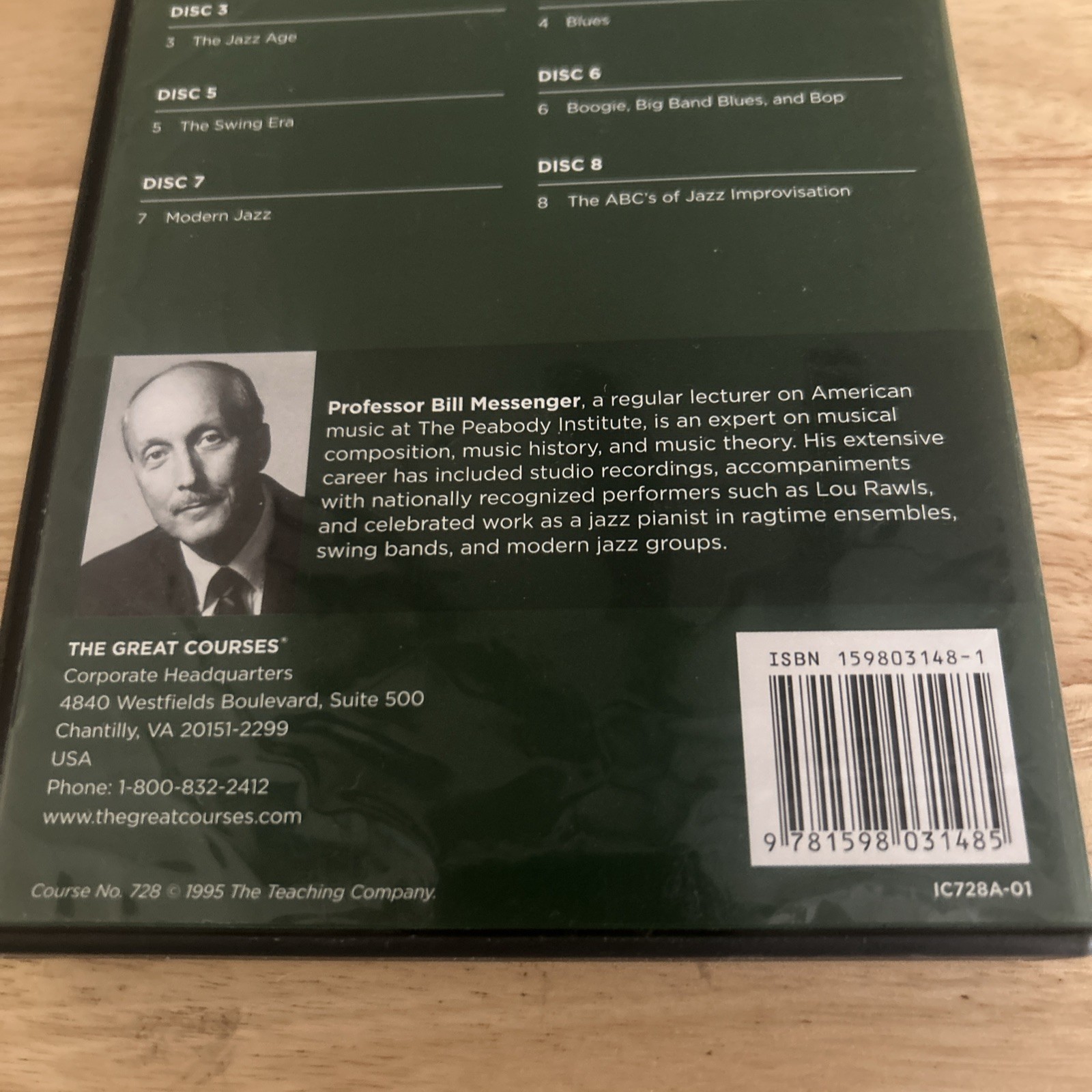 The Great Courses: Elements of Jazz course guidebook & 8 CDs