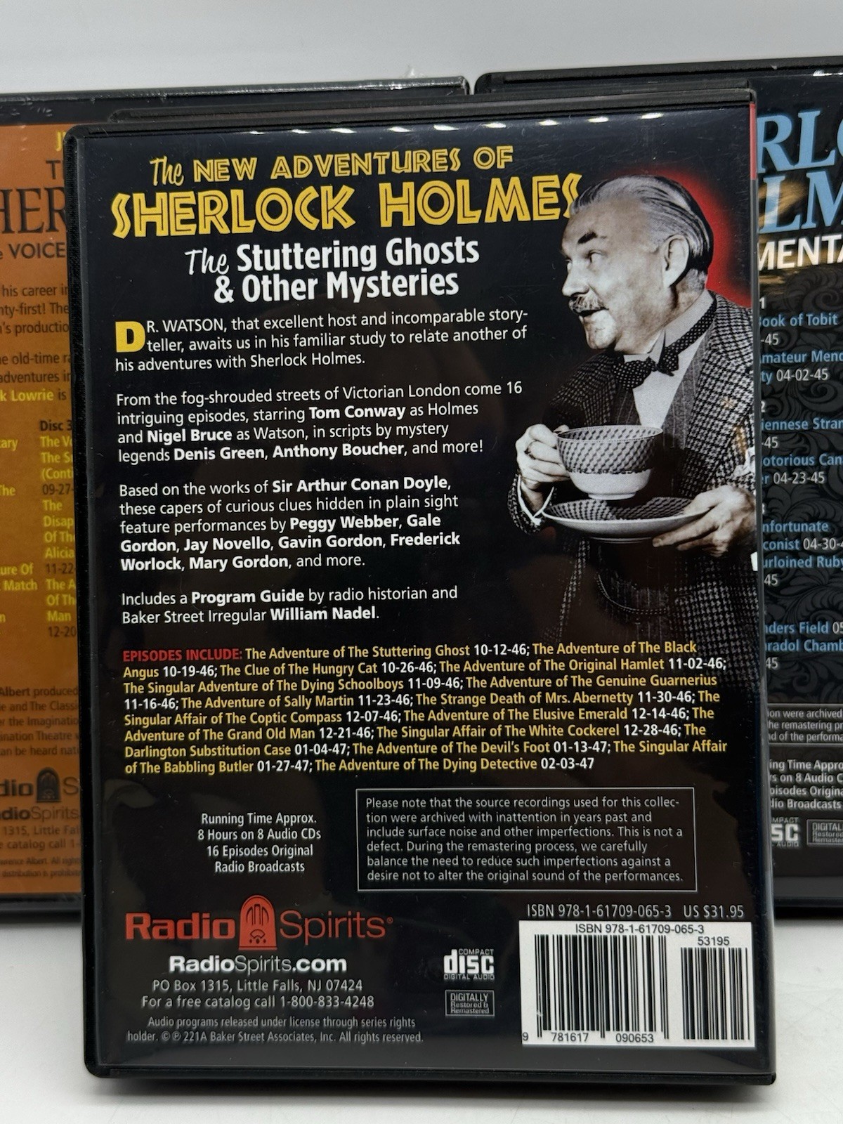 Sherlock Holmes Mysteries Original Radio Spirits Broadcasts Audio CD SETS x5