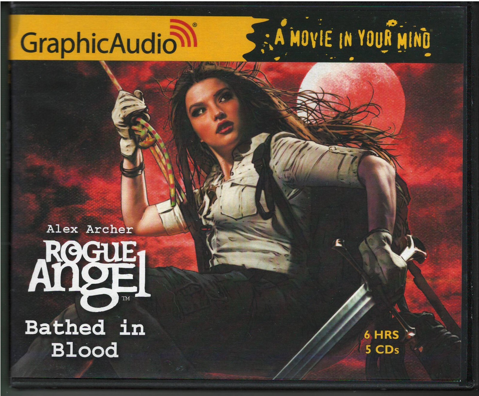 Rogue Angel 53, Bathed In Blood, Alex Archer, Audio Book on CD, 5-Disc Set