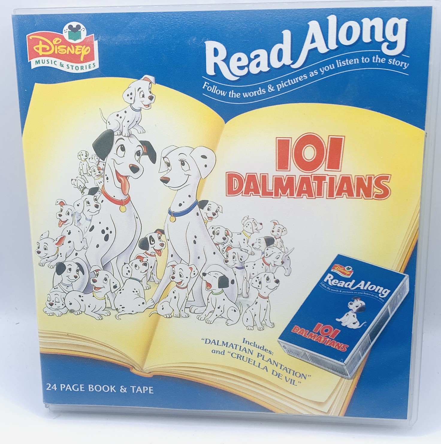 Disney vintage 1996 Read along book and audio tape — 101 Dalmatians