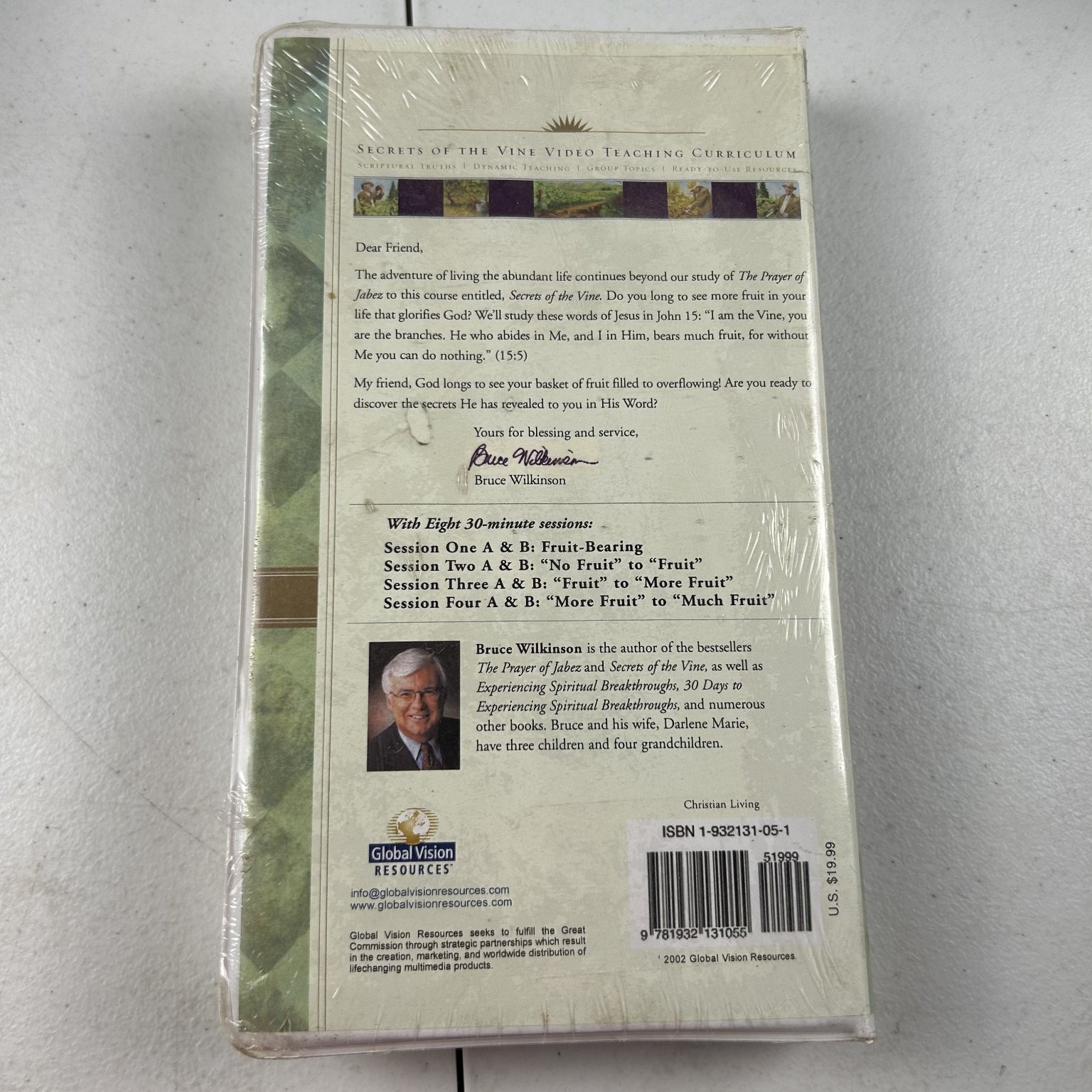 Secrets of the Vine by Bruce Wilkinson Audiobook Cassettes 4 Hours
