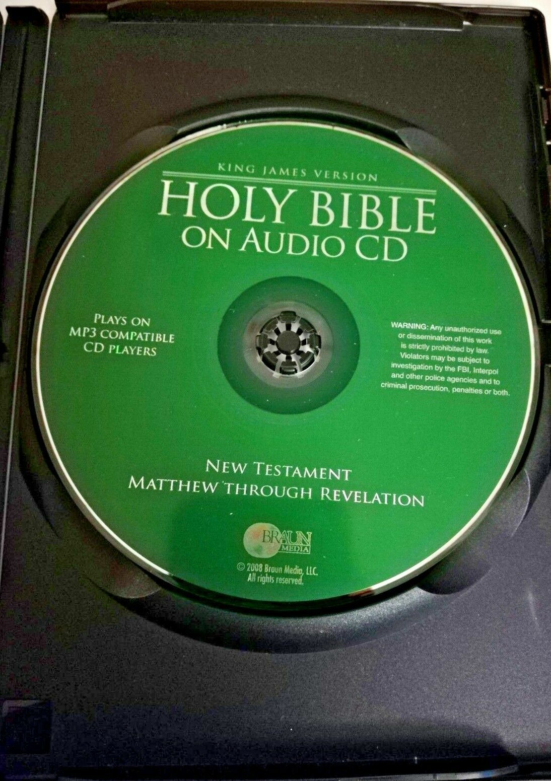 The King James Version Bible : The New Testament by Braun Media LLC (2008,…