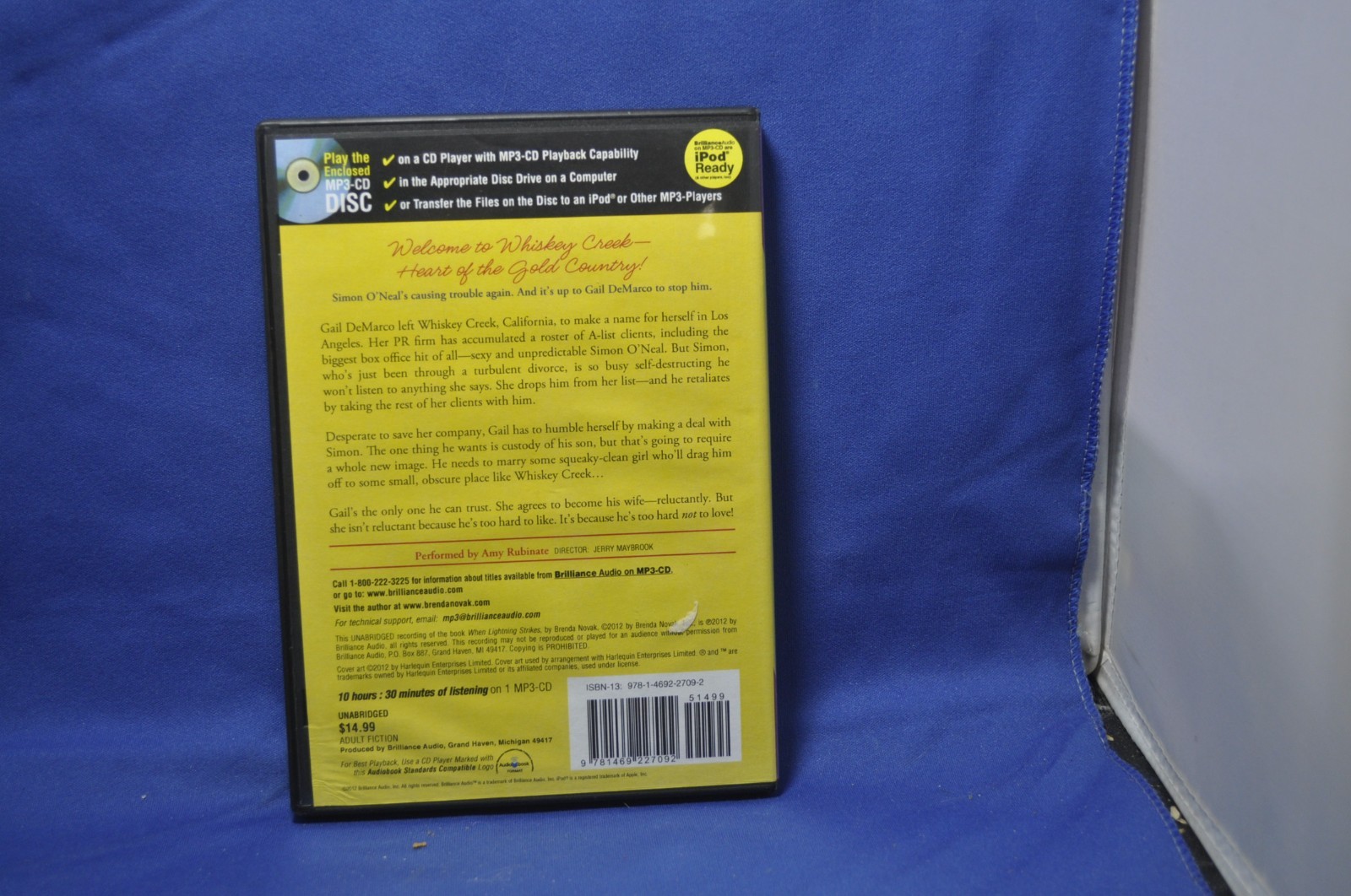 When Lightning Strikes MP3-CD Audiobook by Brenda Novak Untested