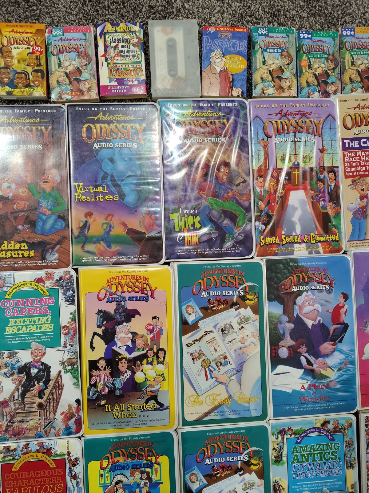 Lot of 18 ADVENTURES IN ODYSSEY Cassette/Audio Tape 119 Tapes Included