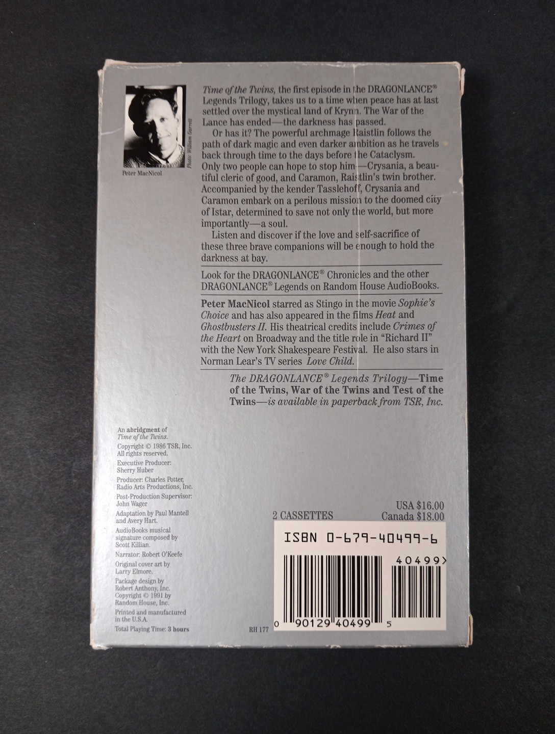 Random House Audiobook Dragon Lance Legends Vol. 1 — Time of the Twins VG+ Works