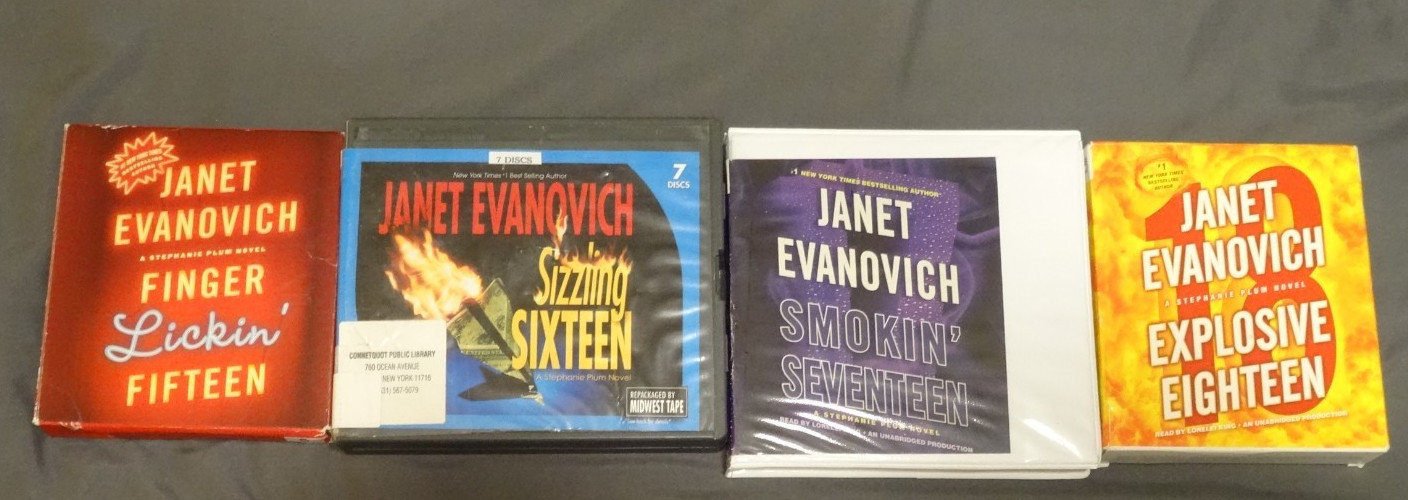Janet Evanovich Lot of Stephanie Plum #1 5- #18 4 audiobooks cds