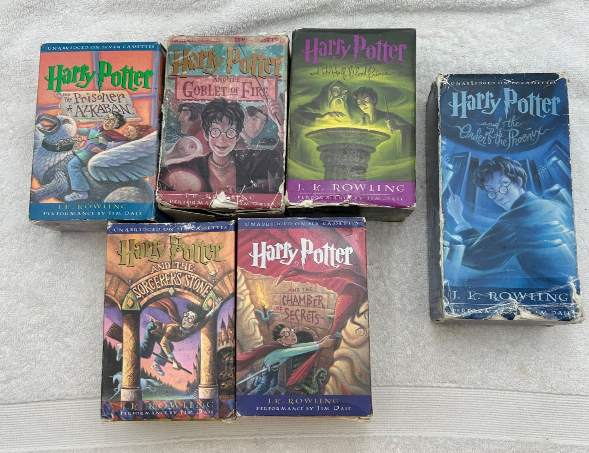 Harry Potter Audio Books 1-6 Cassette Tapes Complete Unabridged Read by Jim Dale
