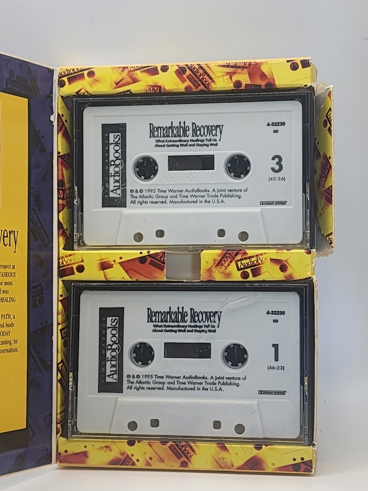Remarkable Recovery Audiobook Cassette Time Warner Hirshberg Barasch 1995