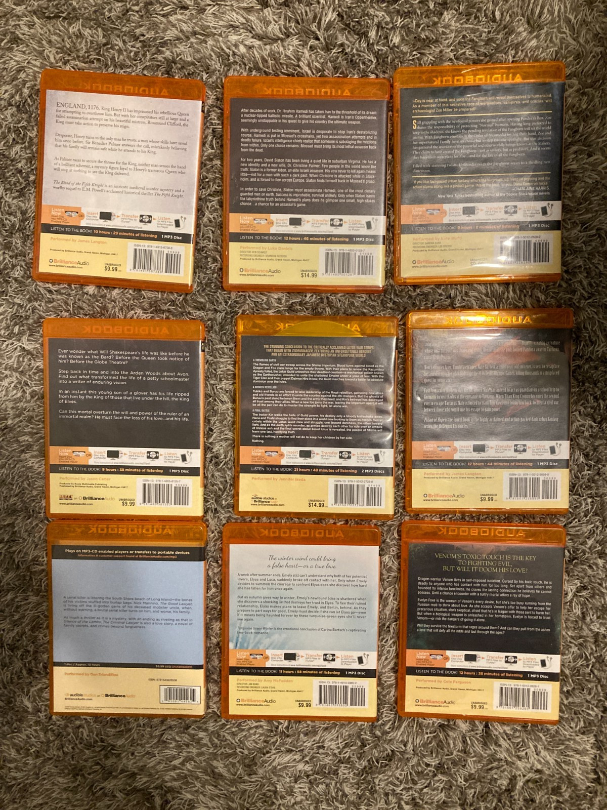 ✨ MP3 Audiobooks / Lot of 9 / Endsinger / Hellbender/ Assassin’s Game and More