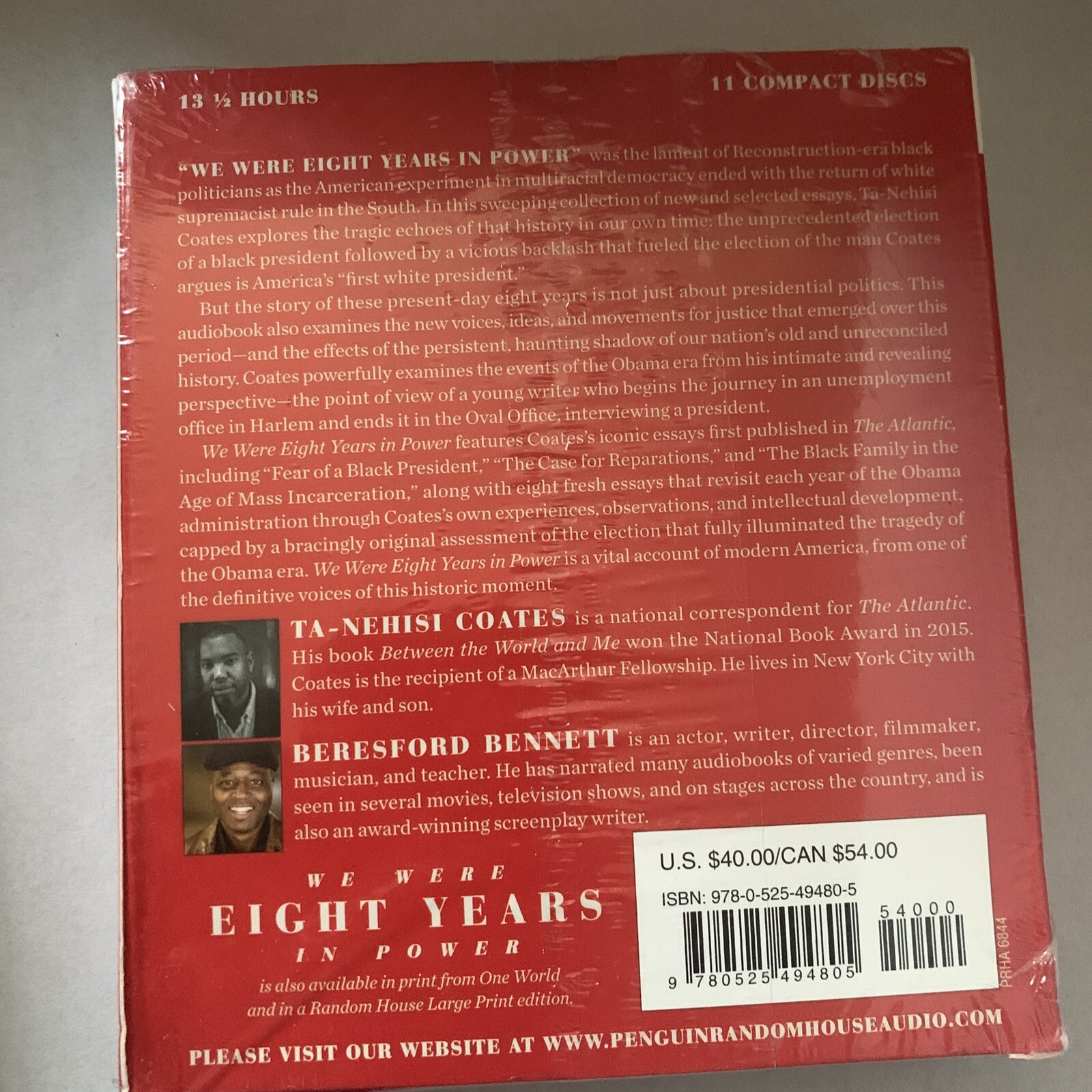COATES We Were Eight Years in Power Ta-Nehisi Coates Audiobook CD New
