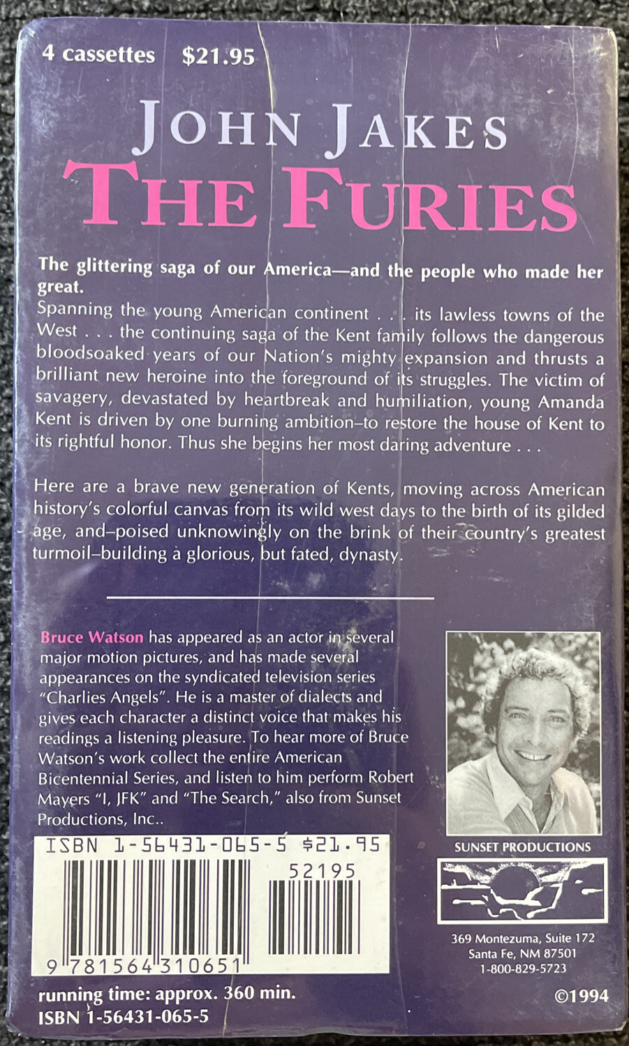 John Jakes The Furies Audio Book 4 Cassettes New, Sealed
