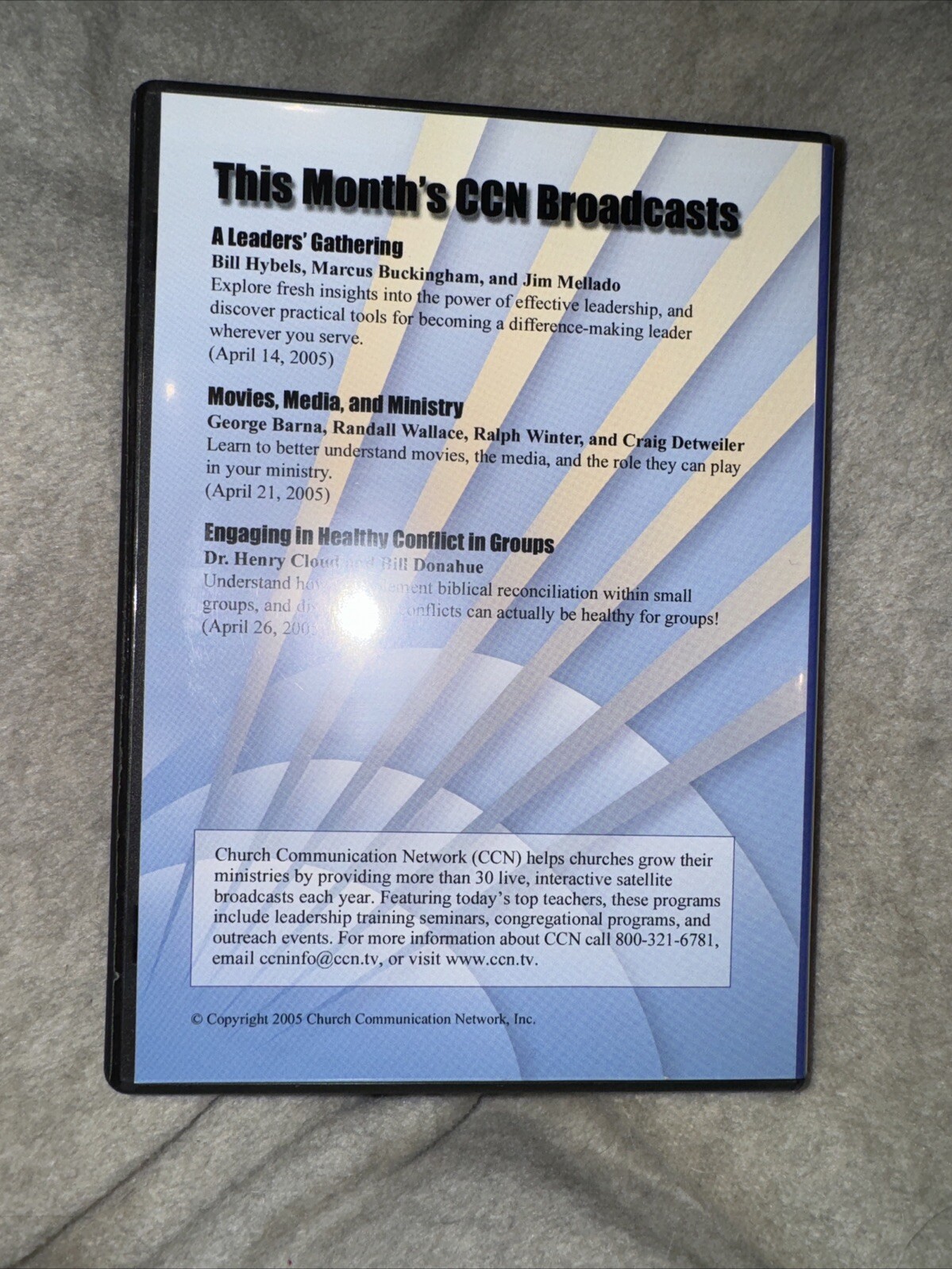 CCN Broadcast Library Church Communication Network CD Sermons Audio 2004 & 2005