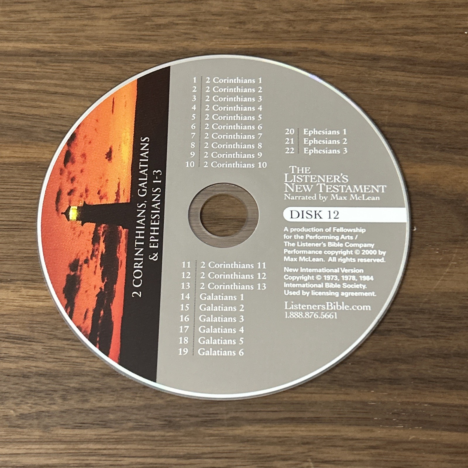 The Listener’s Bible New Testament narrated by Max McLean: NIV (DISC 12 ONLY)