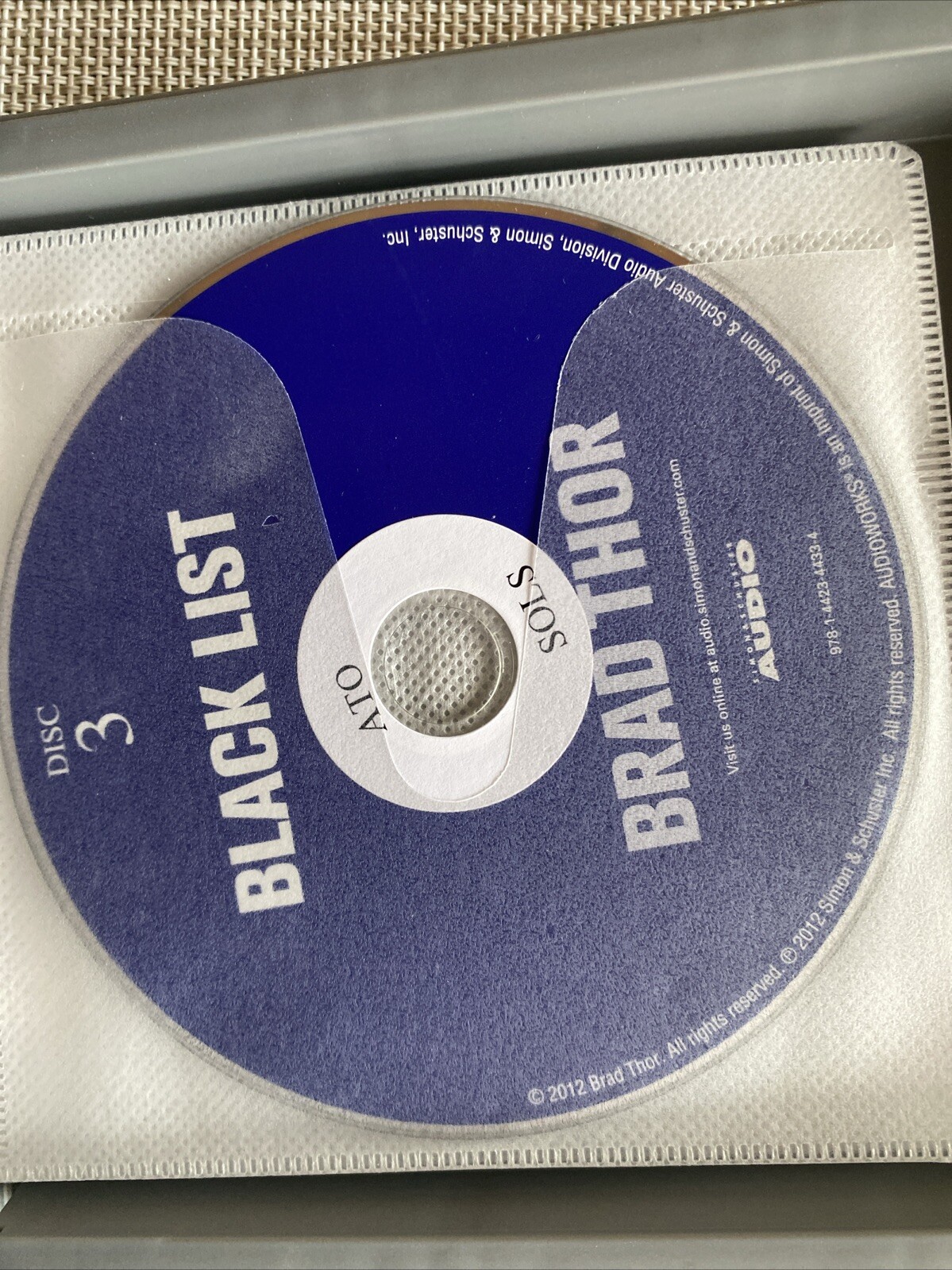 BRAD THOR BLACK LIST 10 CD’S FICTION READ BY ARMAND SCHULTZ APPROX. 12 HOURS