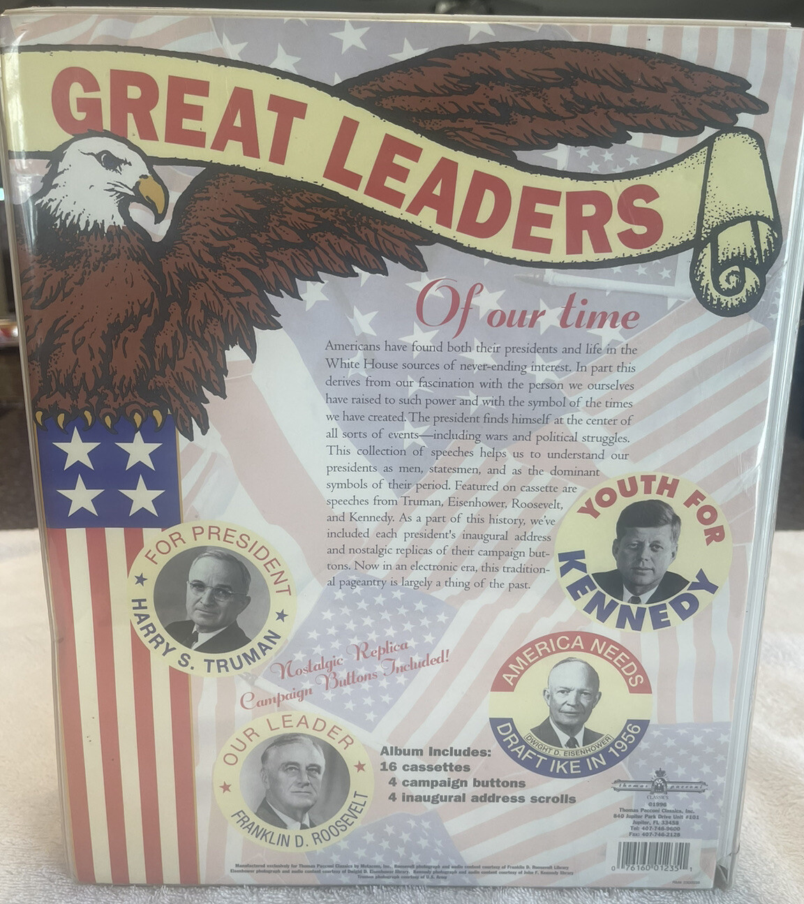 GREAT LEADERS OF OUR TIME CASSETTES and MEMORABILIA COLLECTION Complete Set