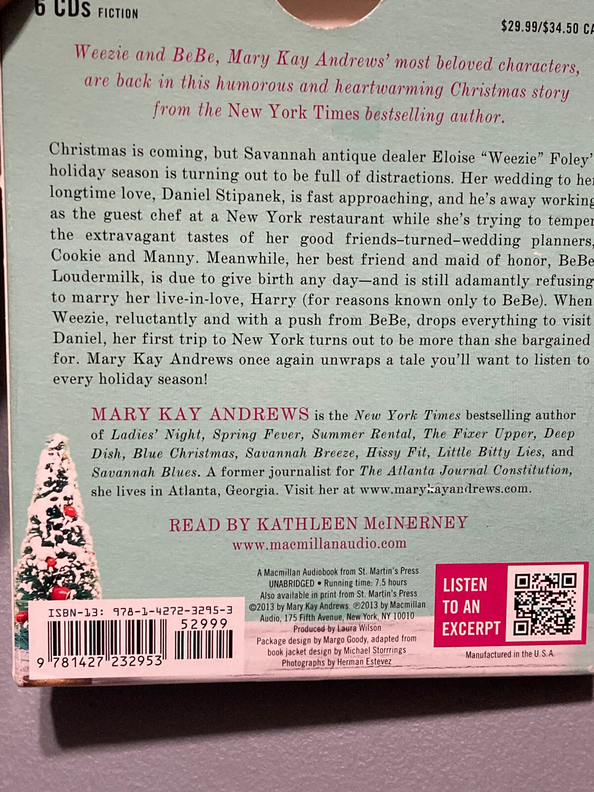 Mary Kay Andrews Audio Book CD Set Christmas Bliss