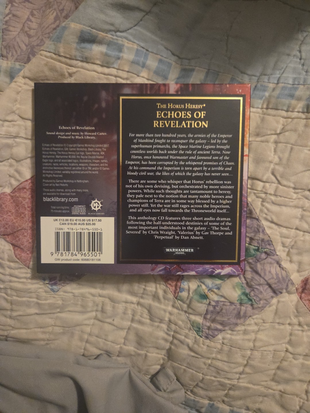 The Horus Heresy Echoes of Revelation CD 2017 Warhammer 40k Audiobook Digipak