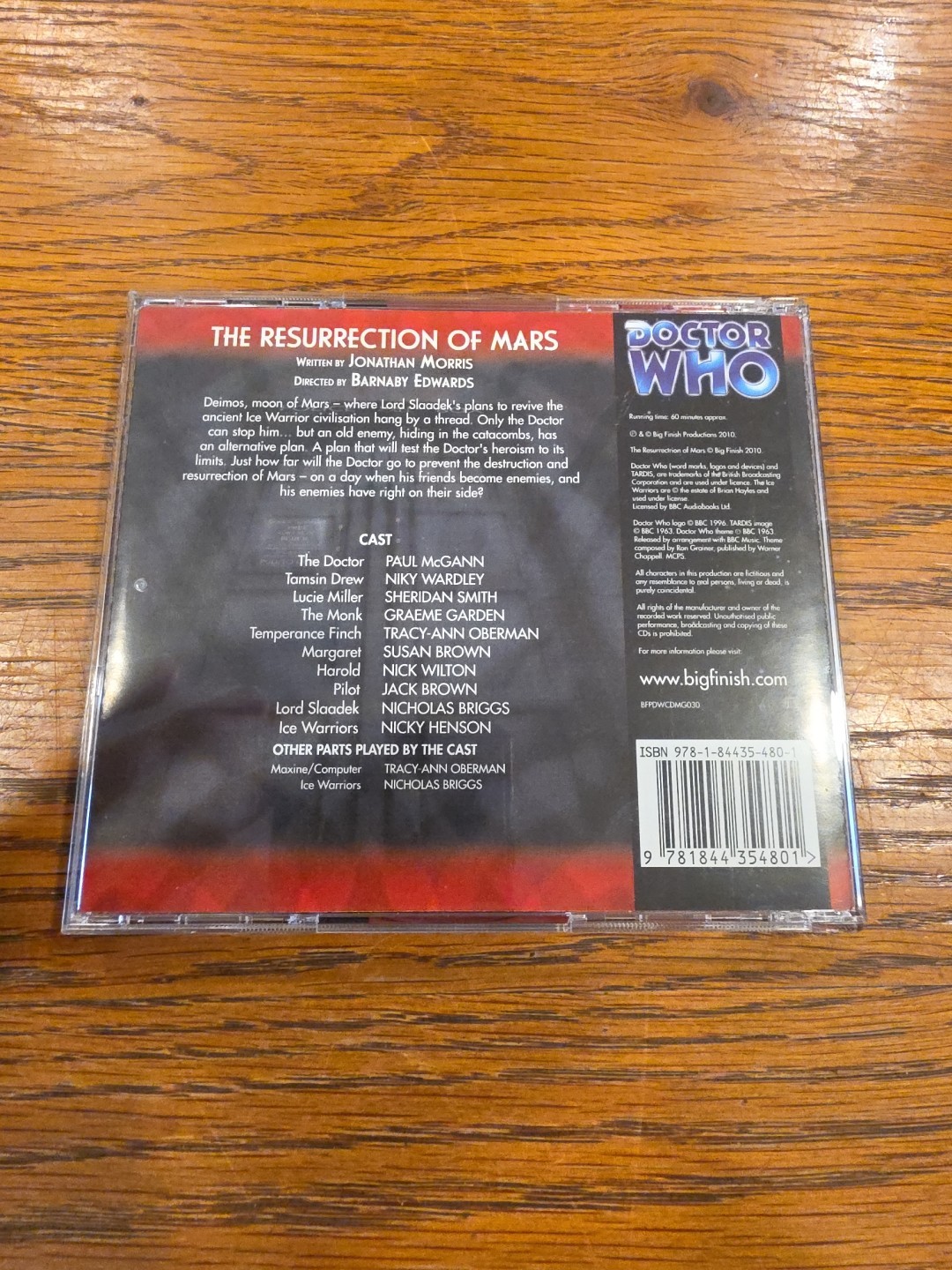 Doctor Who The Resurrection Of Mars CD Audiobook Jonathan Morris Paul McGann