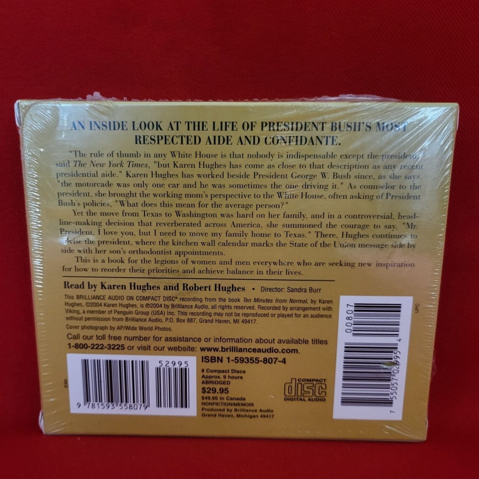 Audiobook Karen Hughes Ten Minutes from Normal 8 CDs Sealed