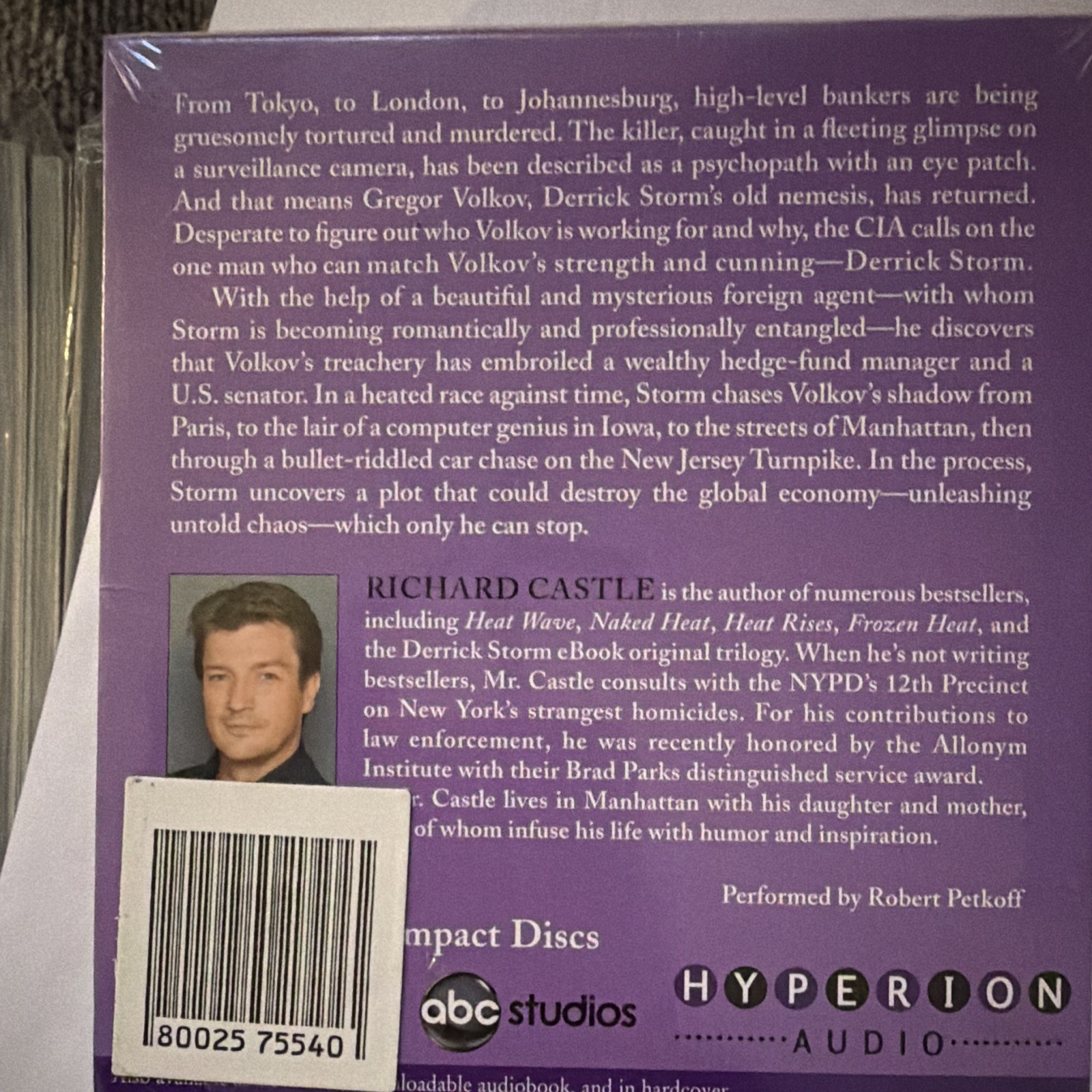 Richard Castle Storm Front Audiobook CD Unabridged, Petkoff