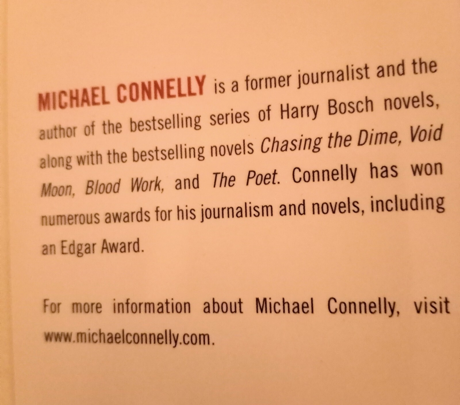 SIGNED, VG, Harry Bosch Ser.: The Closers by Michael Connelly (2005, Hardcover).