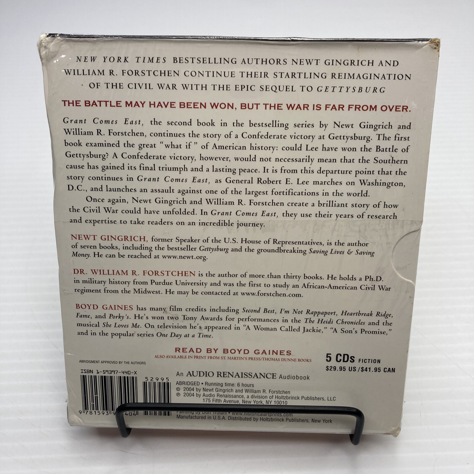 Grant Comes East Newt Gingrich & William R Forstchen Audiobook Sealed Civil War
