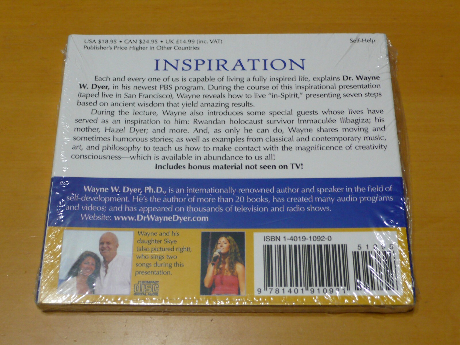 Inspiration Your Ultimate Calling — Dr. Wayne W. Dyer — Live Lecture 2 CD Set
