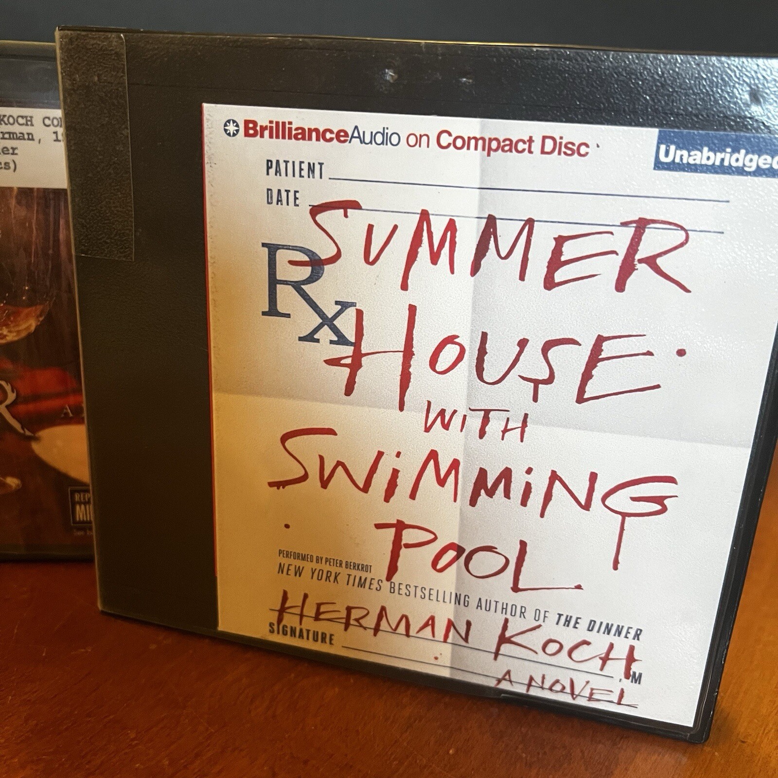 Lot: 2 Herman Koch Audio Book CD Set Summer House With Swimming Pool Dinner