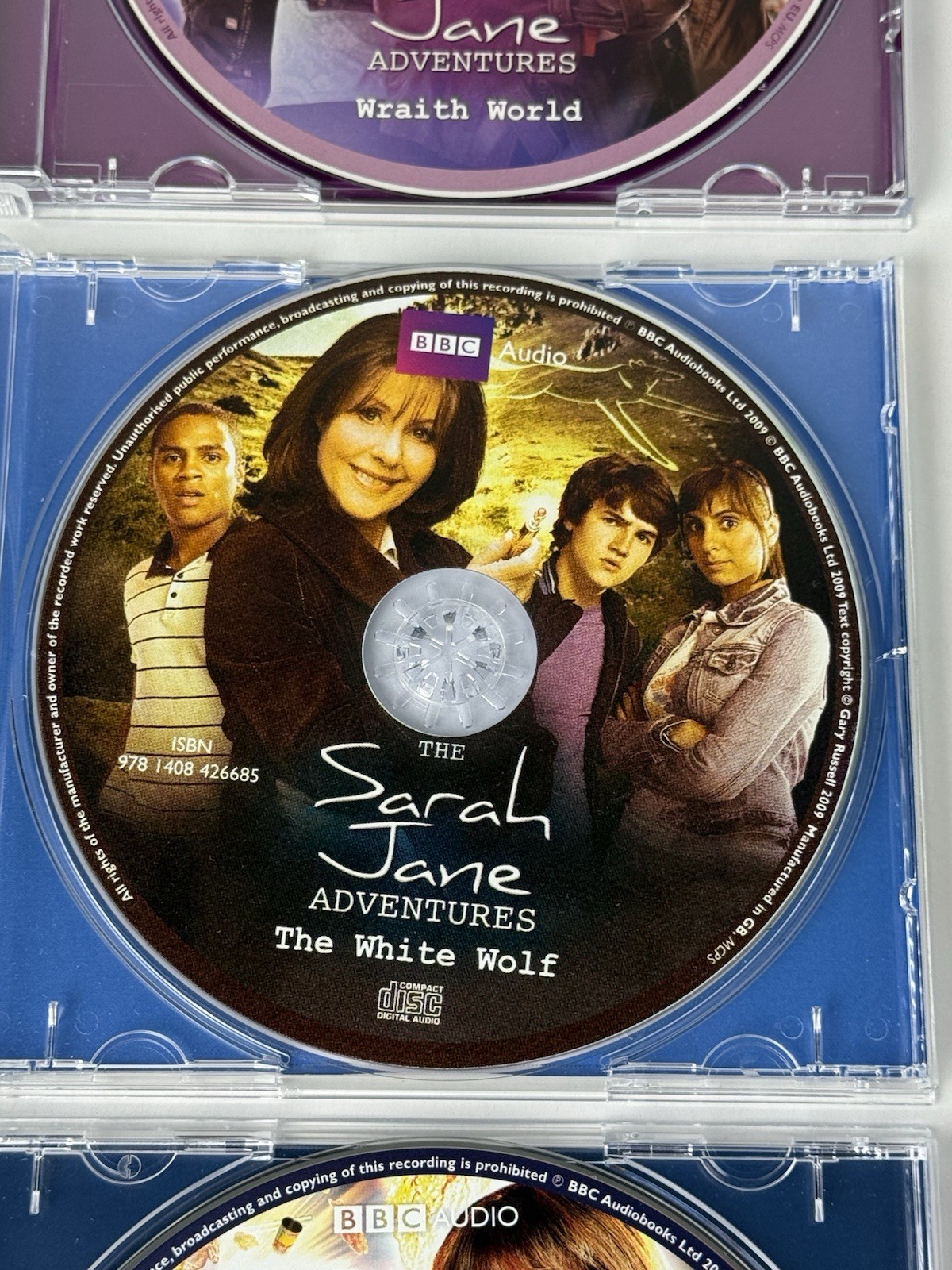 3xThe Sarah Jane Adventures CD Audio Books/ Wraith World/Time Capsule/White Wolf