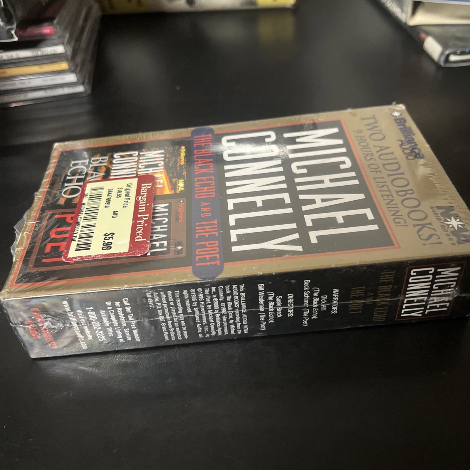 Michael Connelly The Black Echo & The Poet Audiobook Cassettes, New, Sealed!!