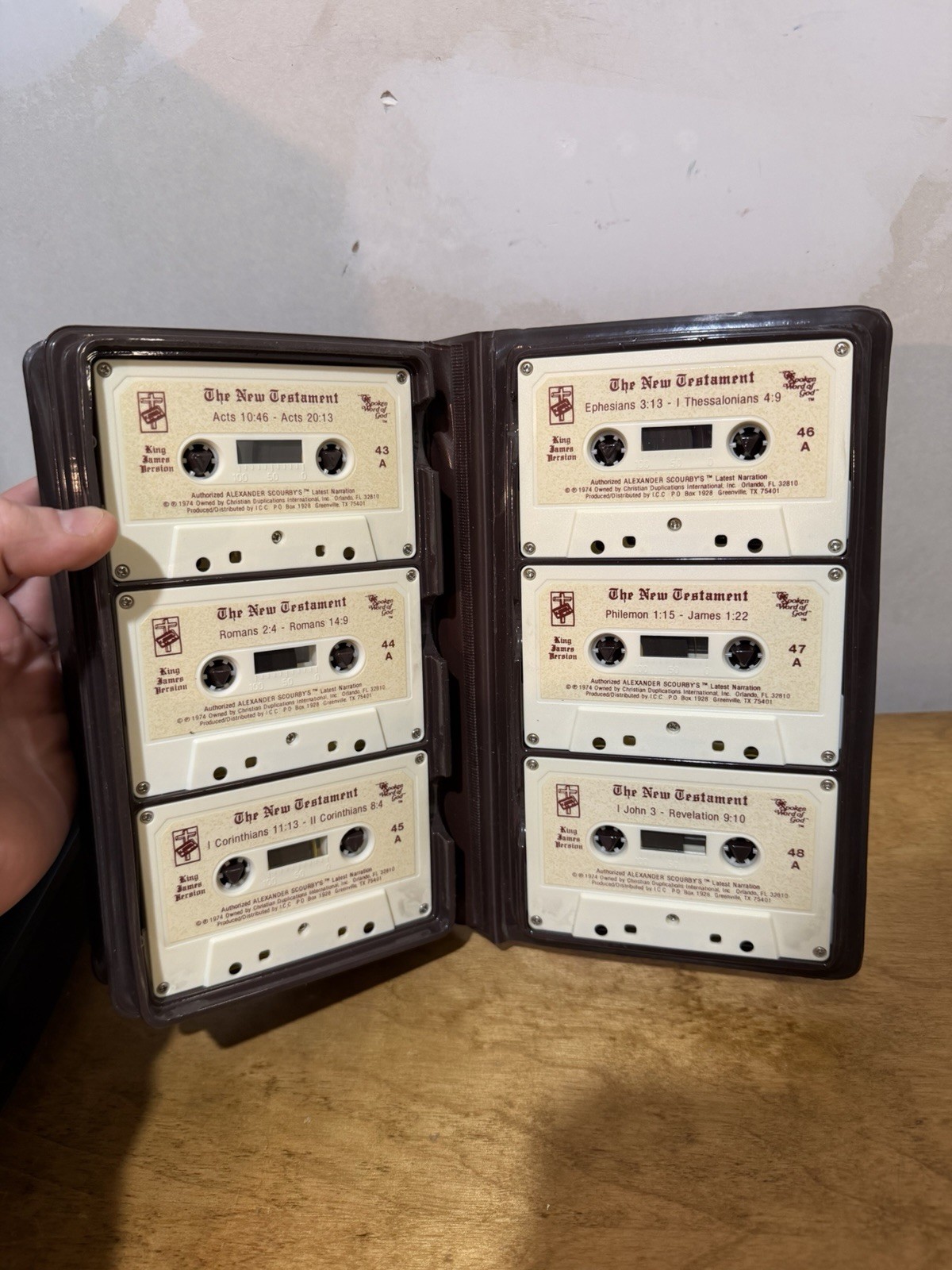 Alexander Scourby New Testament Bible 12 Cassette Set King James Version Gospel