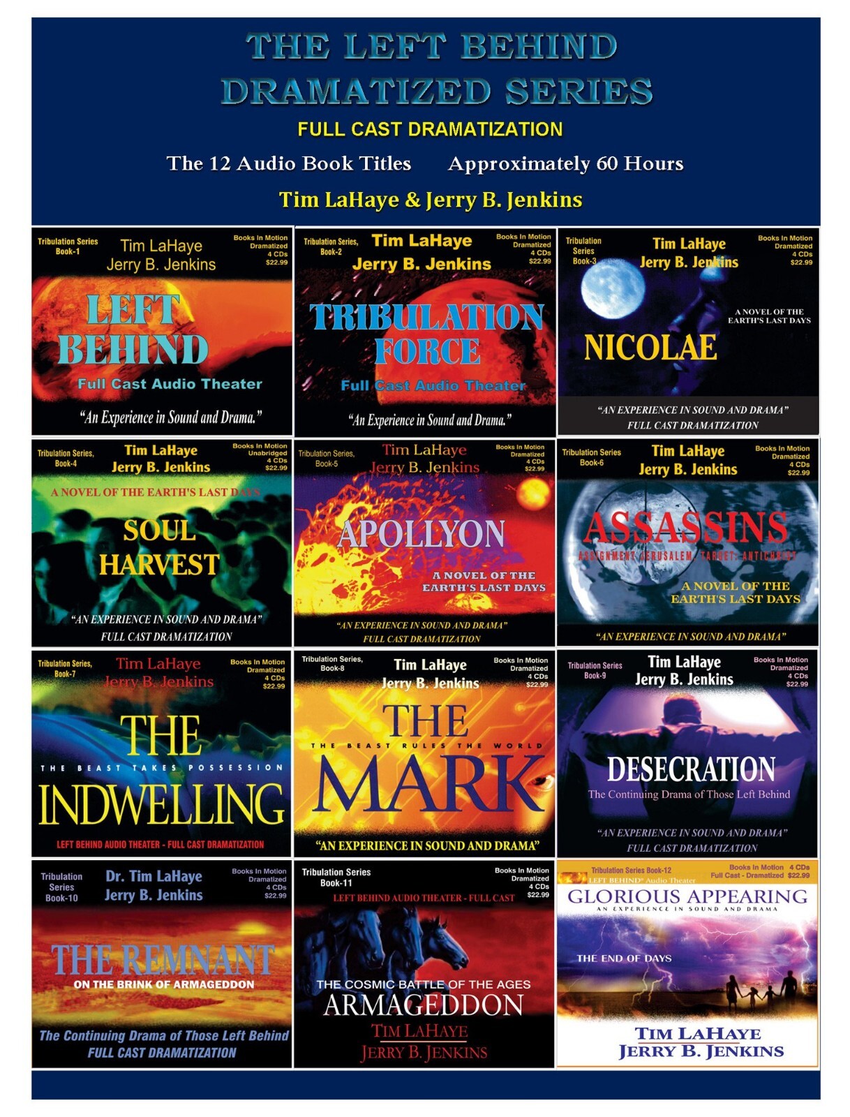 LEFT BEHIND SERIES TIM LAHAYES-JERRY B JENKINS (22 AUDIOBOOKS) UNABRIDGED