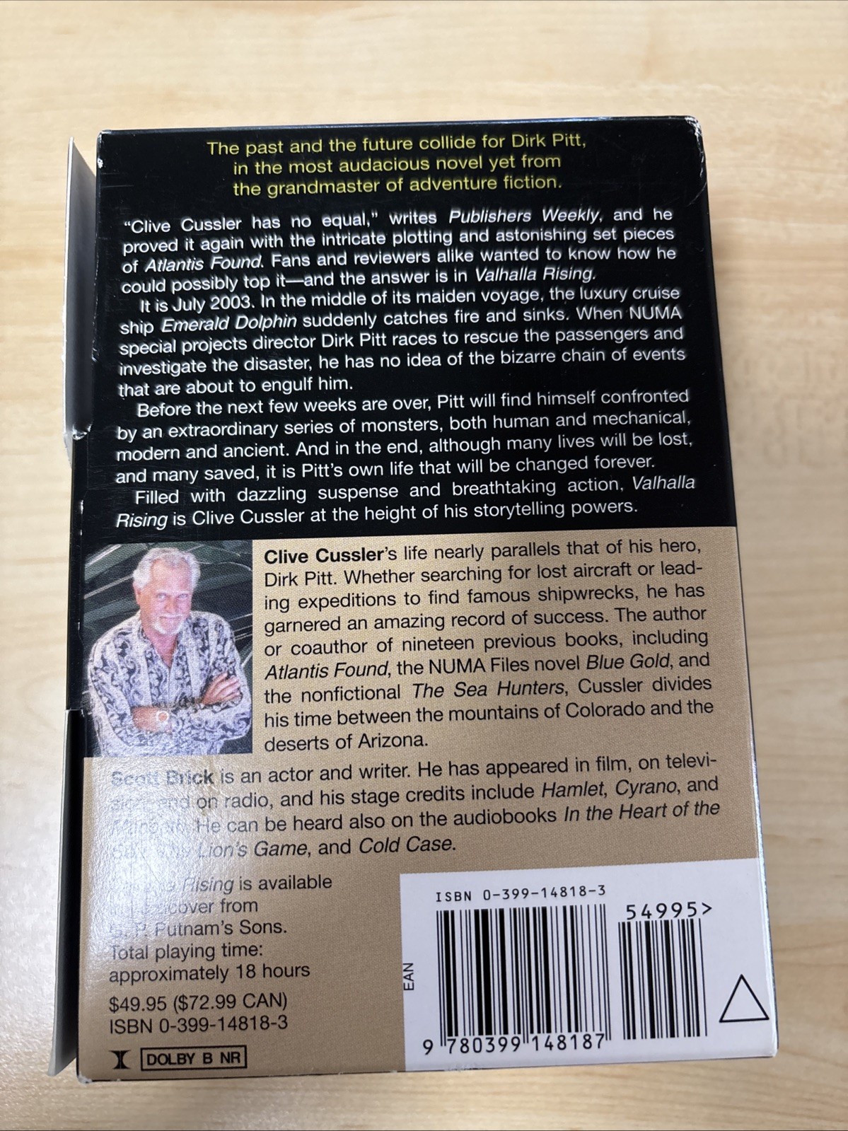 Valhalla Rising Dirk Pitt by Clive Cussler Novel Audio Book on Cassette Abridged