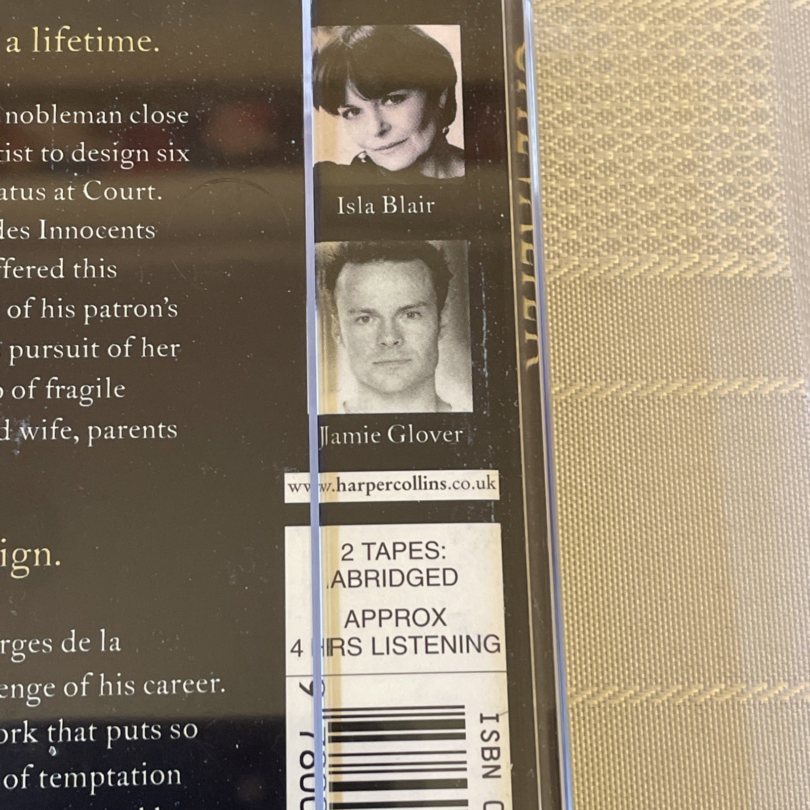 The Lady And The Unicorn By Tracy Chevalier — Audio Cassette Book. 4hrs Run Time