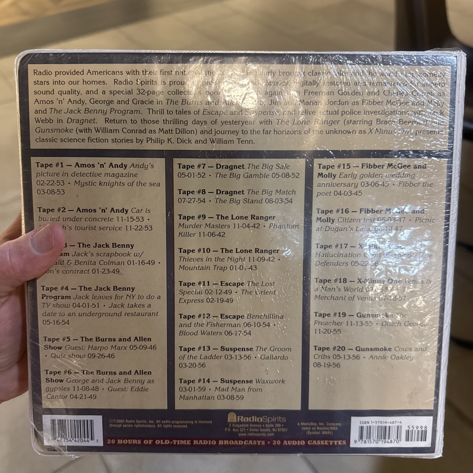 Radio Spirits Old Time Radio’s Greatest Shows 20 Cassettes Tapes 40 Shows NEW