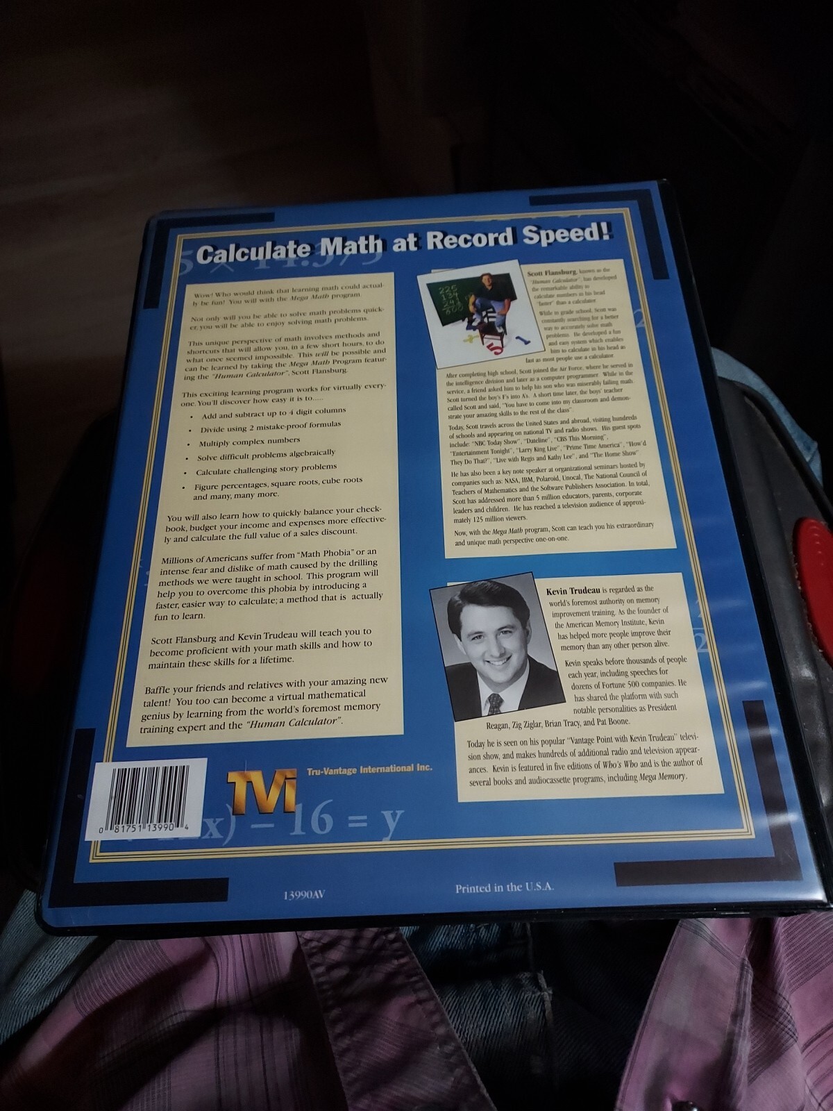 MEGA MATH 4 Cassette Tape VHS Video Workbook Set SCOTT FLANSBURG Kevin Trudeau