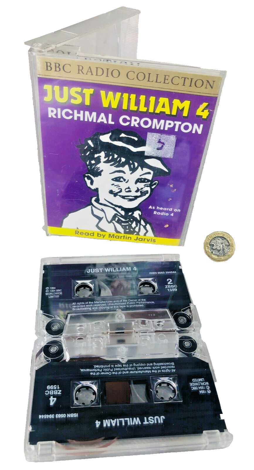 Audio Book Just William 4 Cassette Tape Vintage ra