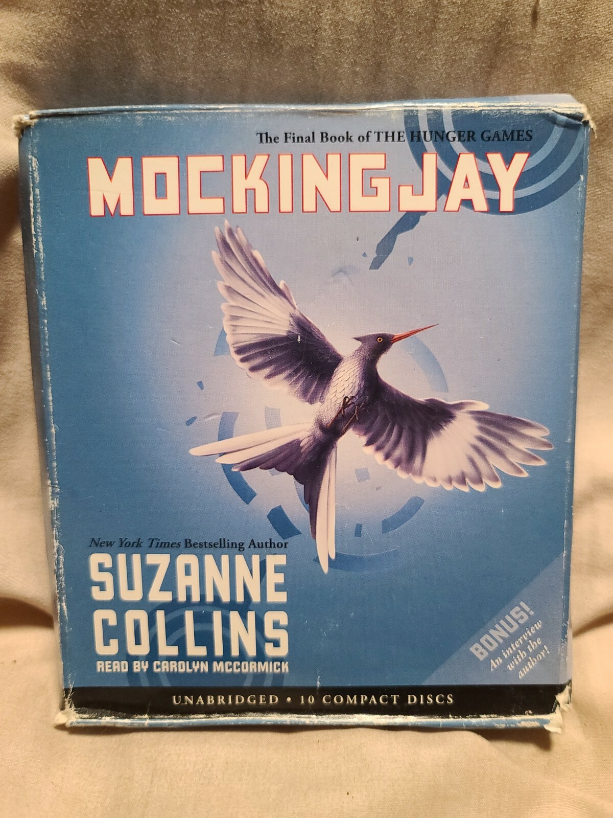 Shelf212 Audiobook~mocking jay- Suzanne collins- unabridged- 10 cds
