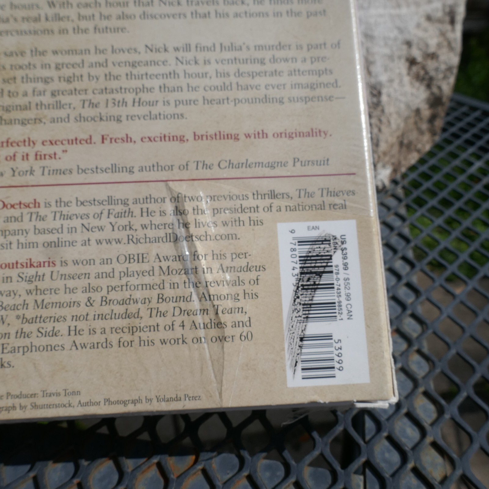 The 13th Hour: A Thriller — Audio CD By Doetsch, Richard — Sealed AudioBook