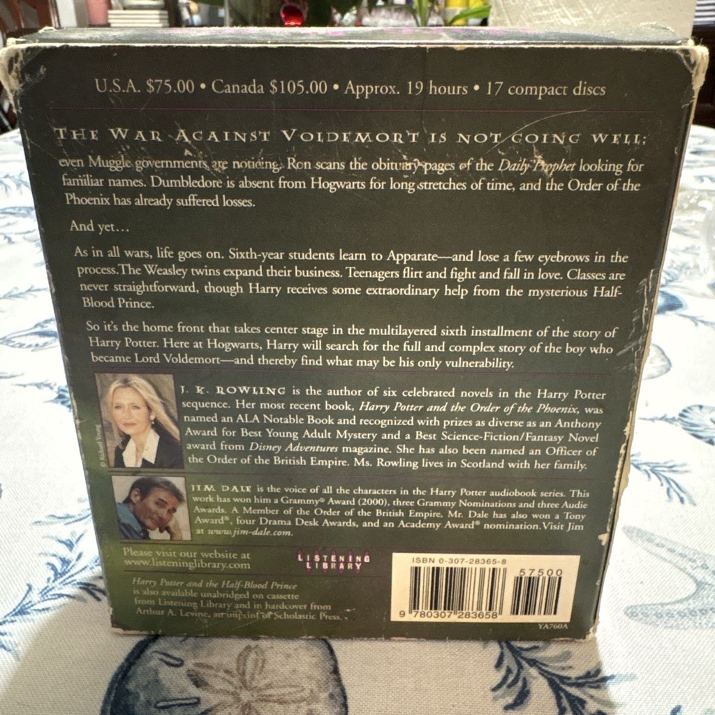 Harry Potter and the Half-Blood Prince by J. K. Rowling (2005, Compact Disc)