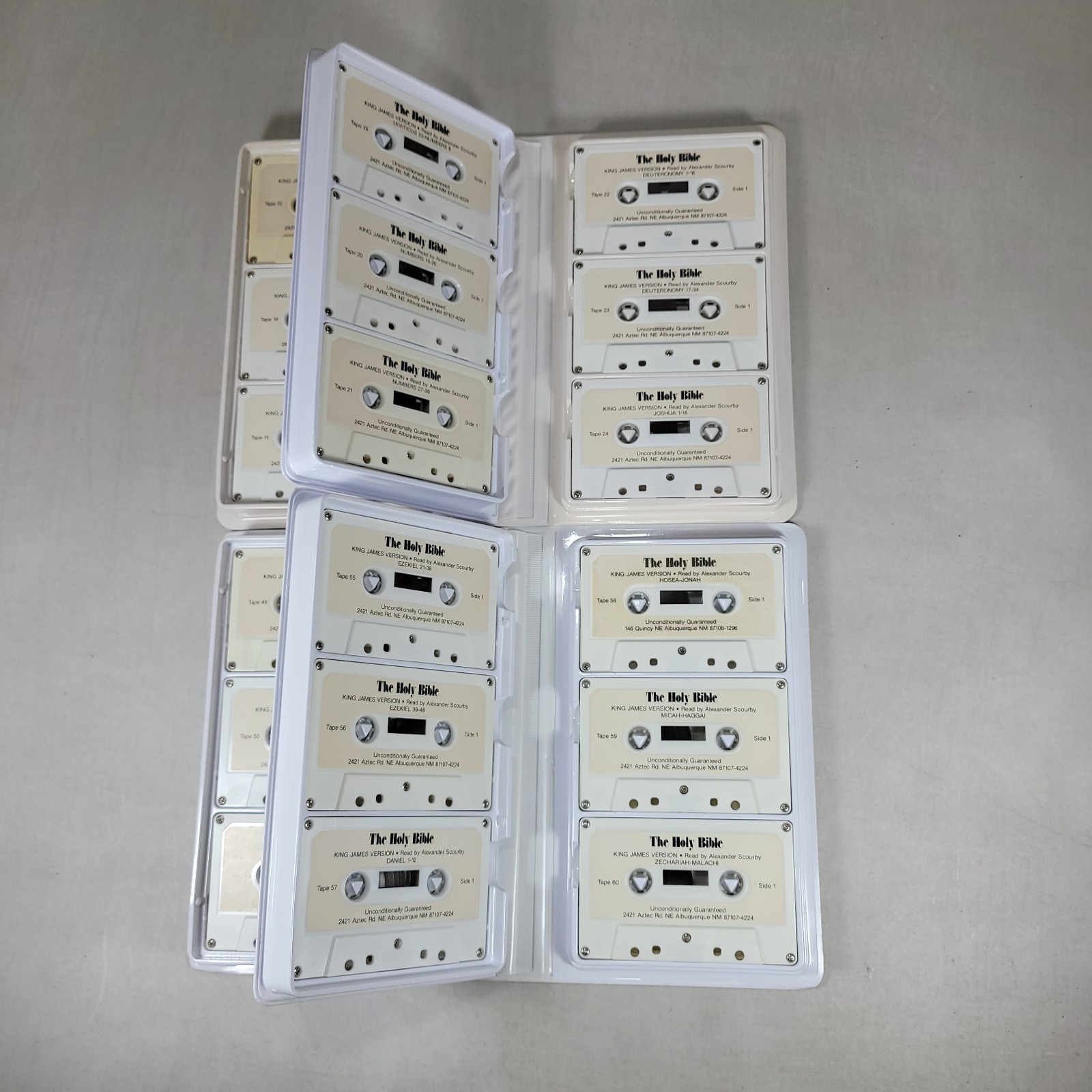 The Holy Bible On Cassette Alexander Scourby Old Testament Vol 1 & 4