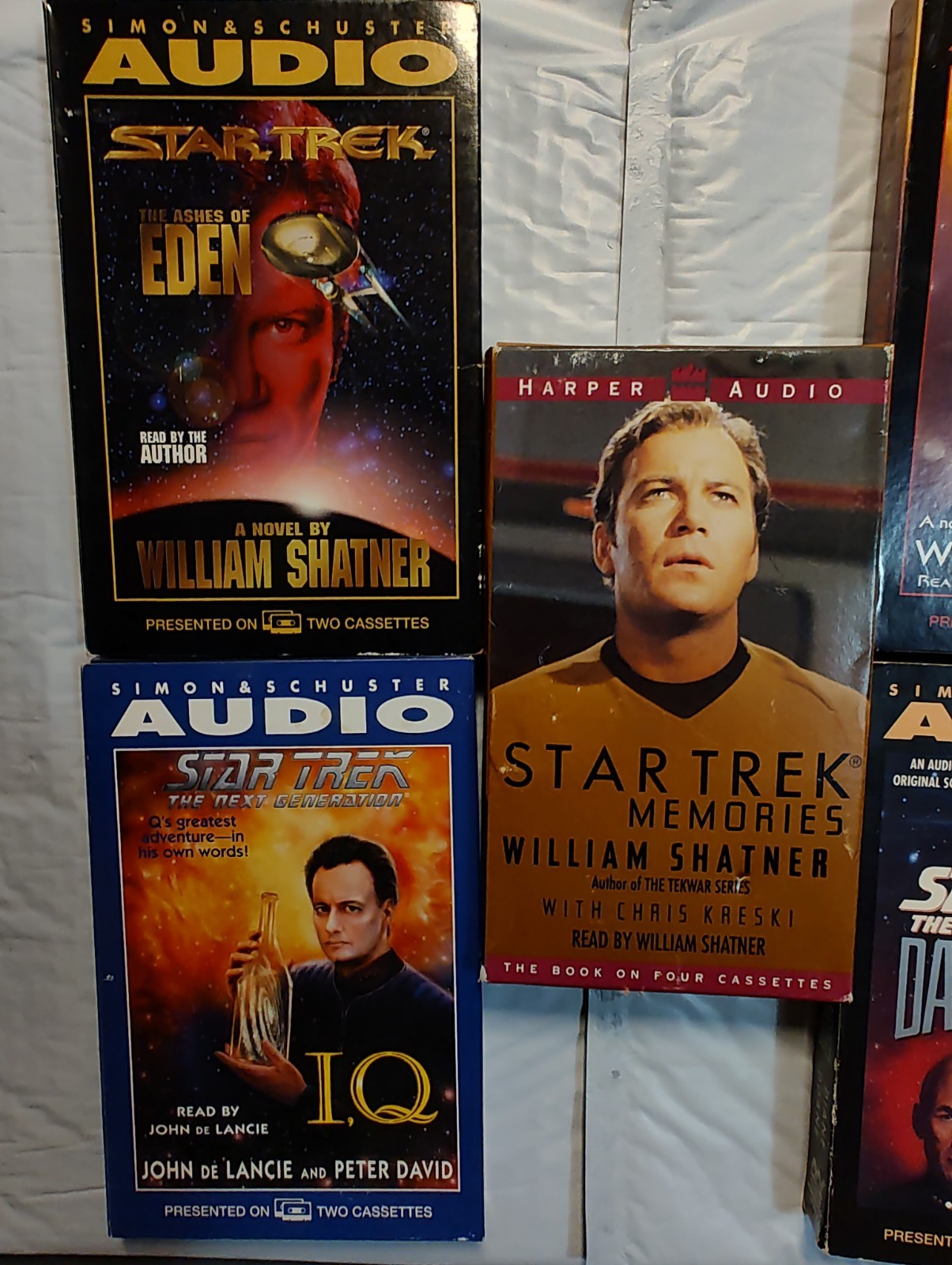 Star Trek Audio Cassette Lot William Shatner Ashes Eden Spectre Memories (5)