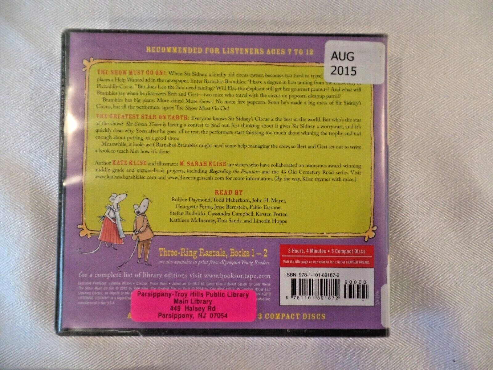 Lot 6 JUVENILE CD Audiobooks by Kline Klise Park Funke Barrett ForassenEhrlin