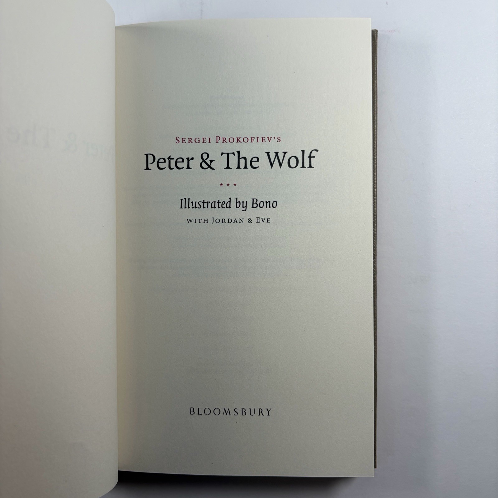 Peter & The Wolf Sergei Prokofiev Bono Illust 2003 HC Bloomsbury