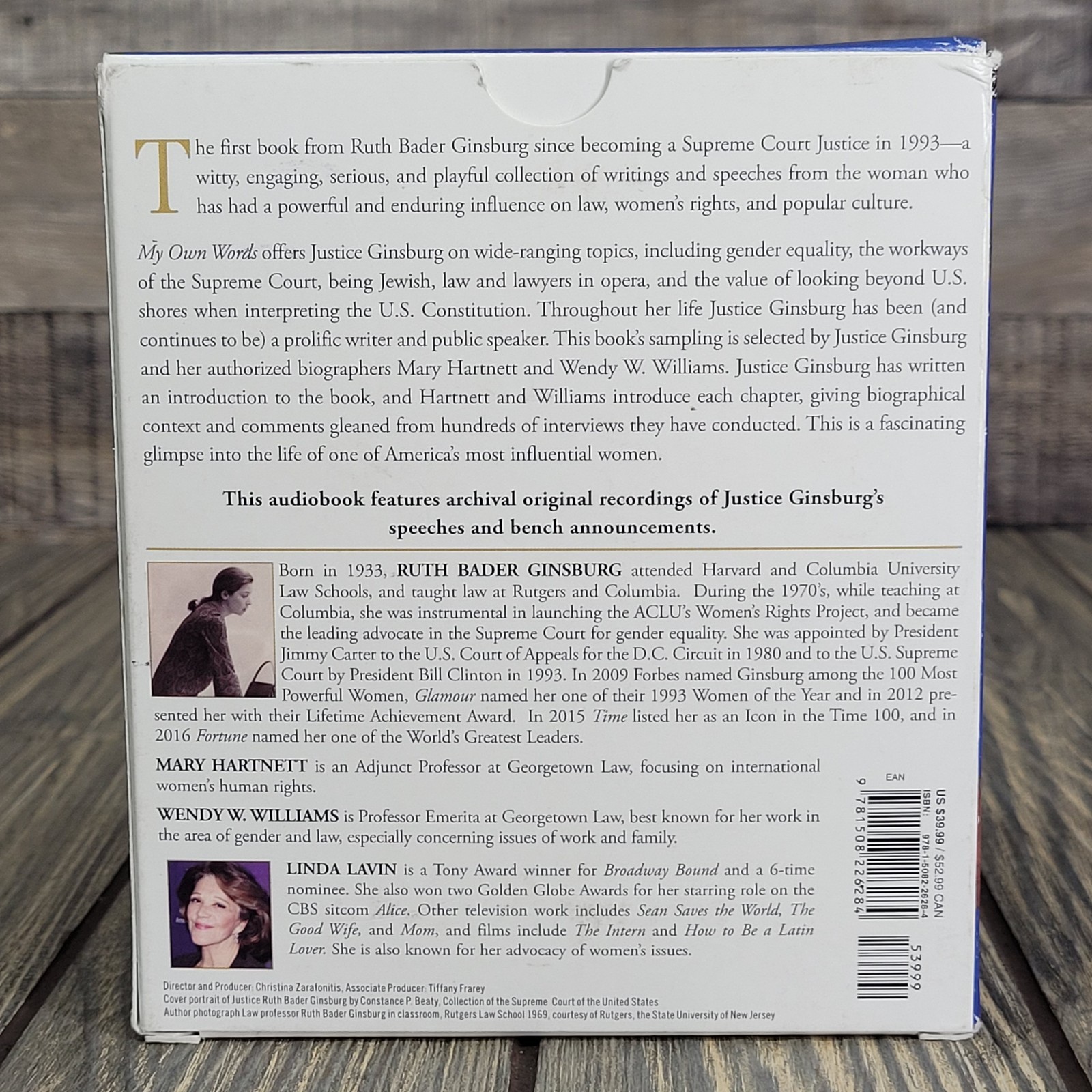 Ruth Bader Ginsburg: My Own Words (10 CD Audiobook) Excellent Open/Unused