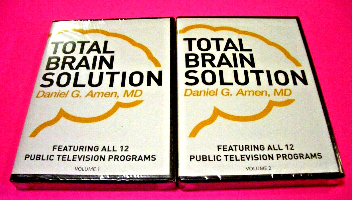 TOTAL BRAIN SOLUTION: VOLUMES 1 & 2 — DVD AUDIOBOOK — DANIEL G. AMEN,MD — SEALED