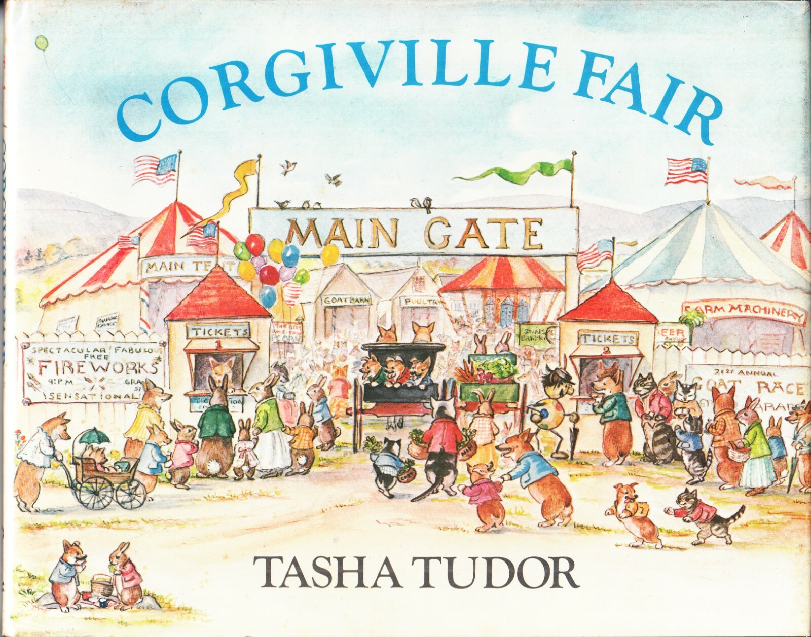 Corgiville Fair by Tasha Tudor (1971) Hardcover/Dust Jacket, 1st Edition, 1st pr