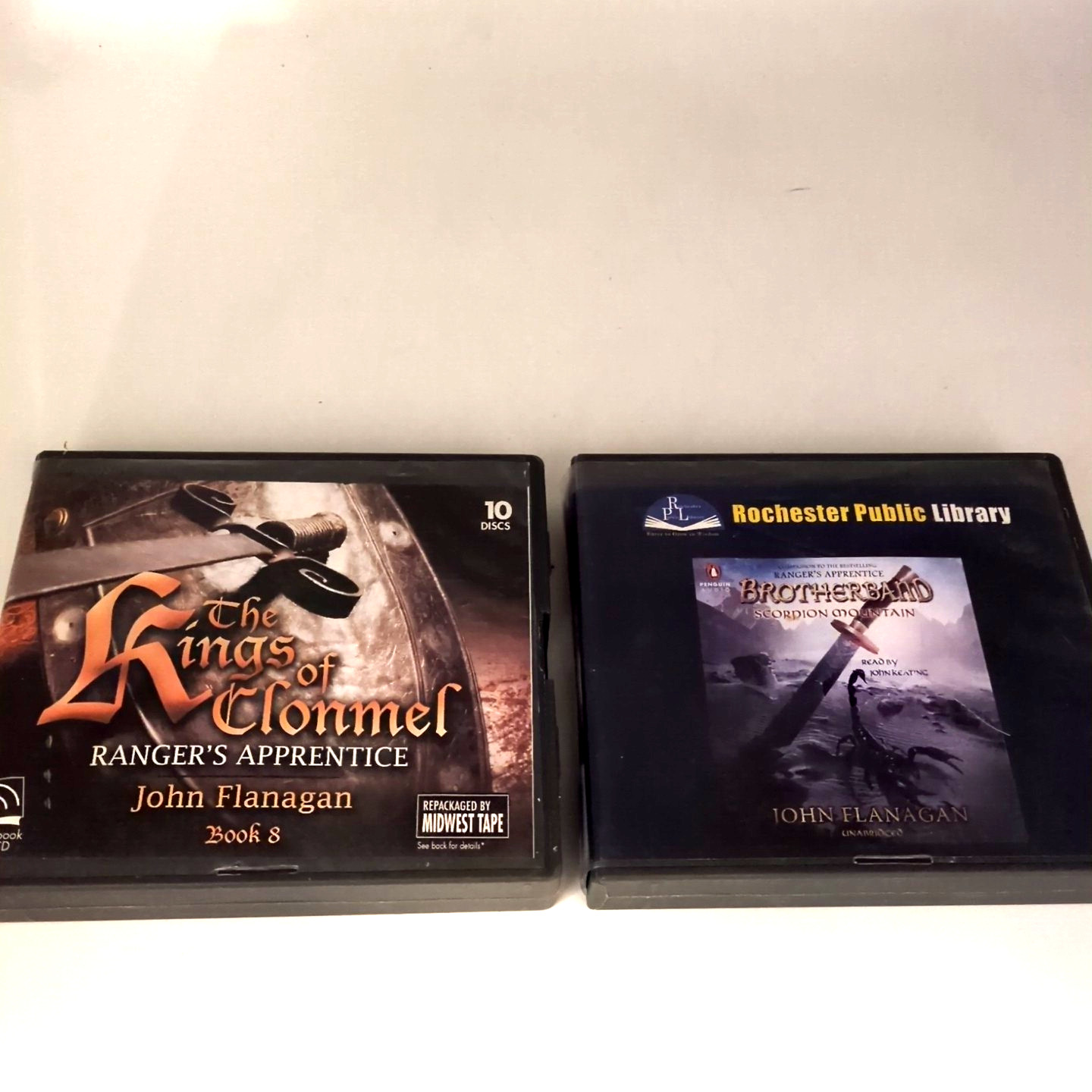 Audio Books CD Fantasy John Flanagan Ranger’s Apprentice Lot of 2 Unabridged