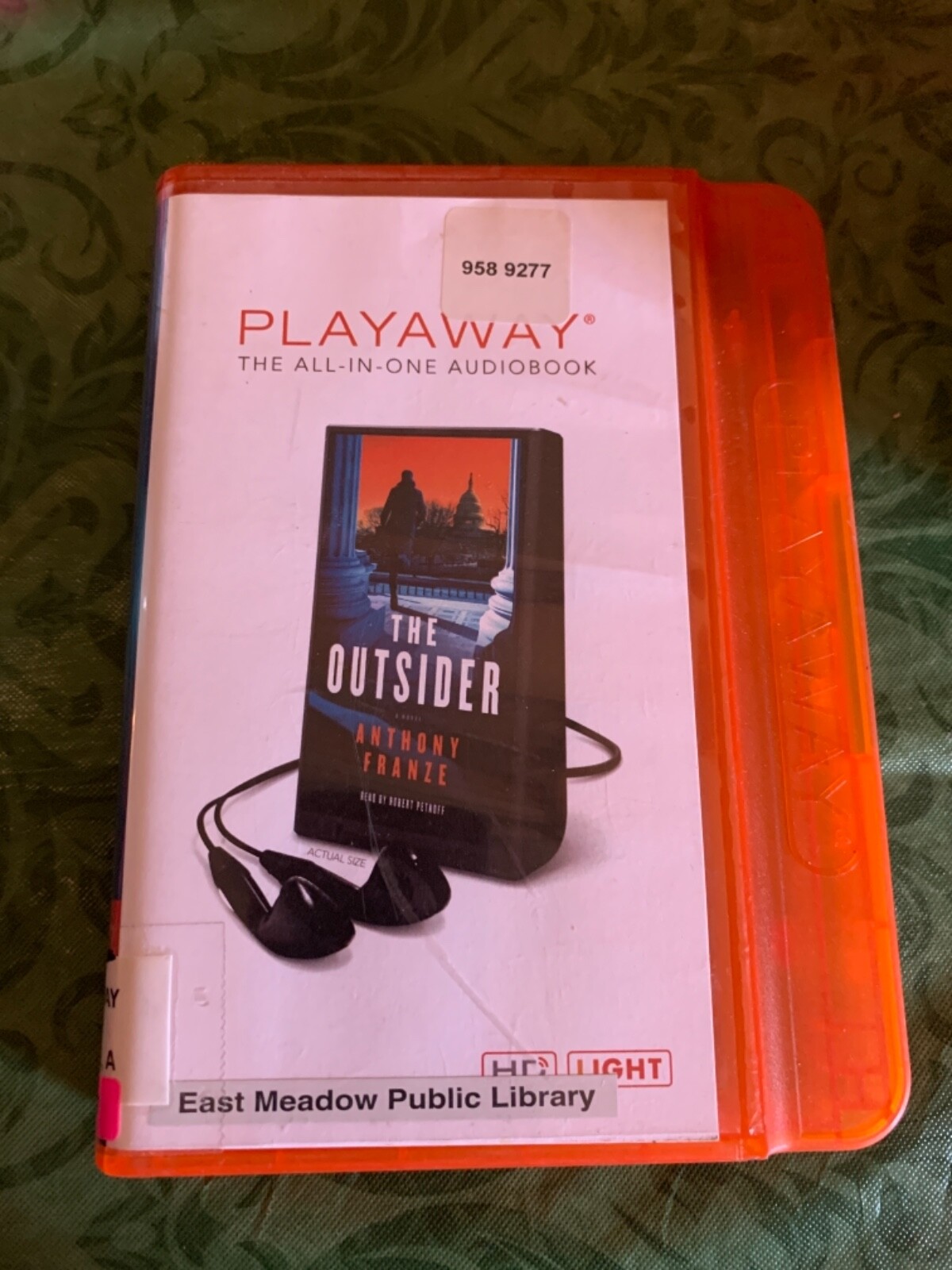 The outsider Anthony franze unabridged PLAYAWAY BOOK shelf210~