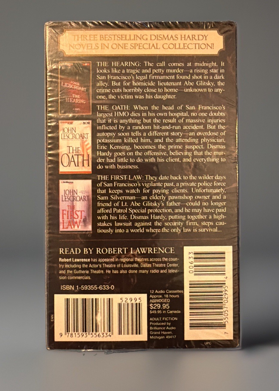 AudioBook Audio Book John Lescroart Collection The Hearing Oath First Law NIB.